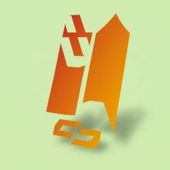 Unleazhed - M02 Sticker - Flipflop Red / Gold